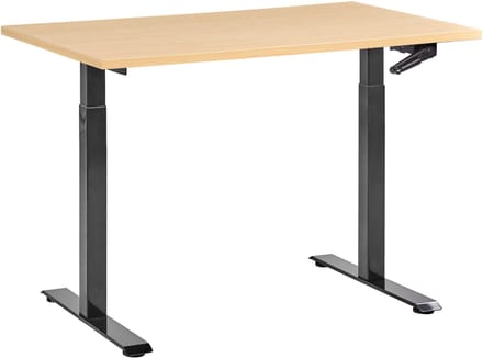 DESTINES - Sta-bureau - Zwart/Lichtbruin - 120 x 72 cm - Vezelplaat