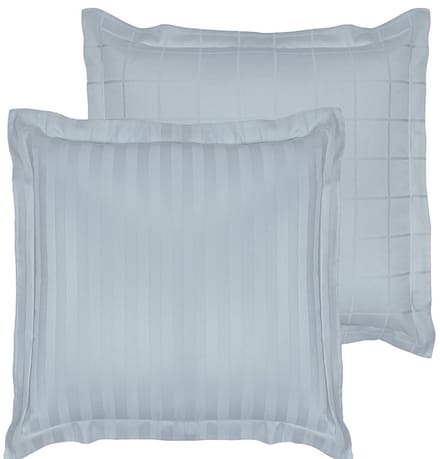 De Witte Lietaer Kussensloop Zygo Ice Blue - 63 x 63 cm - Blauw - Katoen Satijn