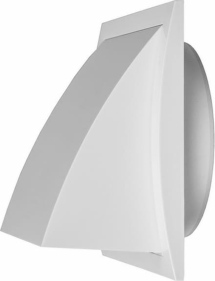 Paneir Airdesigns- ABS - opbouw - afvoer  Ø 150 mm - centrale klep - 190 X 190 mm - wit