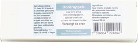 Dierendrogist Oordruppels - 20 ml