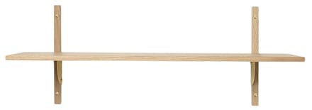 Ferm Living Sector Wandrek - eiken - Messing - 1 Wandplank - breed