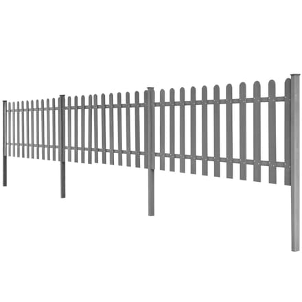 vidaXL - Hek - met - palen - 3 - st - 600x60 - cm - HKC