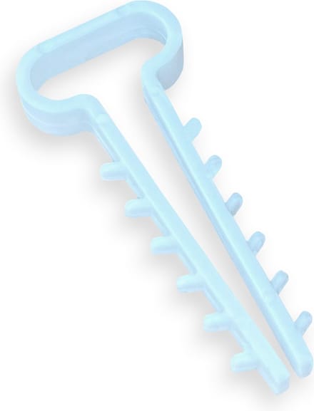 Kortpack - Plugklem rechthoekig - Ø14x6mm - Wit - 43mm x 16mm - (099.8927)