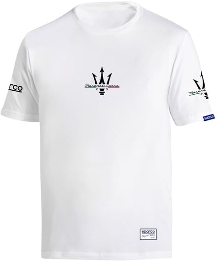 Sparco Maserati T-Shirt - Marineblauw/Wit
