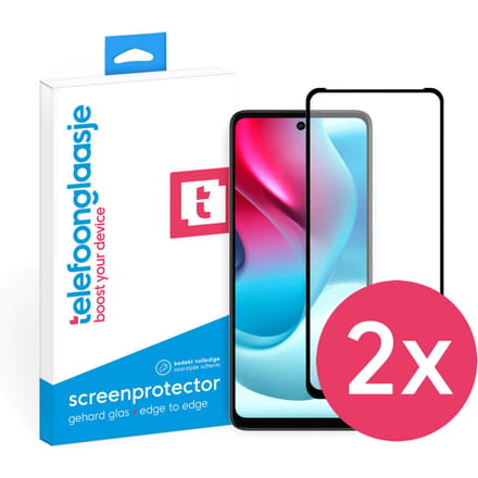 DuoPack: Motorola Moto G60s screenprotector gehard glas Edge to Edge