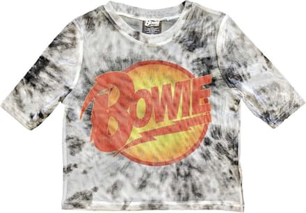 David Bowie - Diamond Dogs Logo Crop top - S - Wit/Zwart