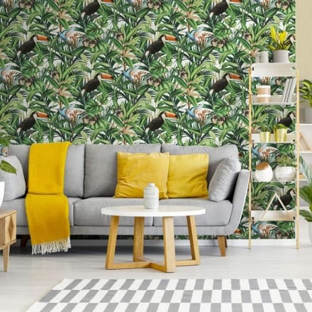 Tropical behang vogel bloemen bomen paradiso 10121-07