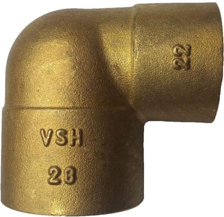 VSH soldeer messing - knie - 15 x 15 mm