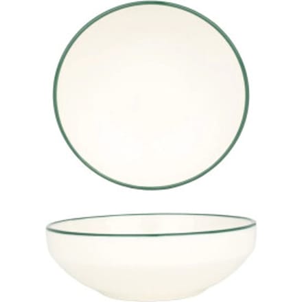 Rinart Kommetje - Green Edge - Porselein - 13 cm (320cc) - set van 6