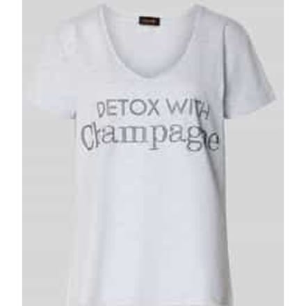 T-shirt met labeldetail