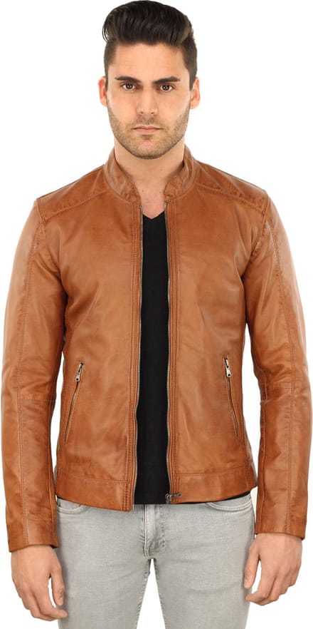 Versano Memphis Leren Heren Jas Heren Jack M - Cognac