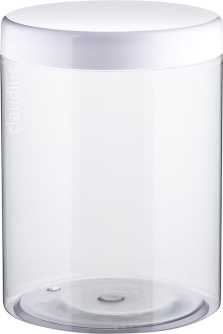 Lege Plastic Pot - 1 liter - PET - Transparant met witte deksel - set van 5 stuks - navulbaar - leeg