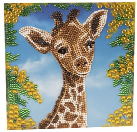 Crystal Card Kit | Diamond painting Baby Girafe | Martha Bowyer