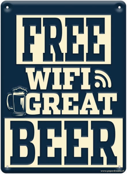 Metal signs - Free wifi