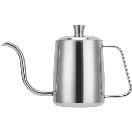 Koffiepot Roestvrij Staal Lange Fijne Tuit Handmatige Koffieketel met Deksel voor Thuiskoffie white