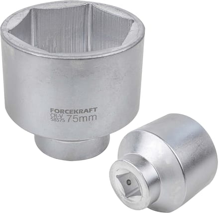 Forcekraft FK-58575 - Dopsleuteldop - 75mm - 6-kant - Cr-V