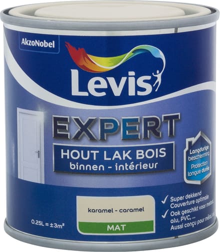 Levis - Expert Hout Lak Binnen Mat - Karamel - 0,25 L