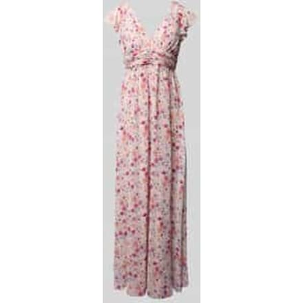 Maxi-jurk met volants en tailleband