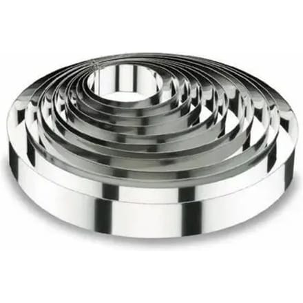 Ronde roestvrijstalen taartring Lacor 18/10 - 26,3 cm