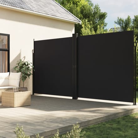 vidaXL - Windscherm - uittrekbaar - 220x1000 - cm - zwart