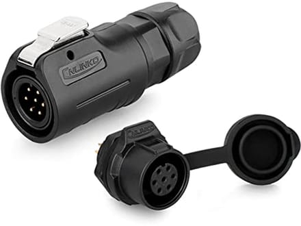 Waterdichte 7-polige Connector IP68 - Circulaire Snelaansluiting - PBT Kunststof Behuizing - M12 Connector