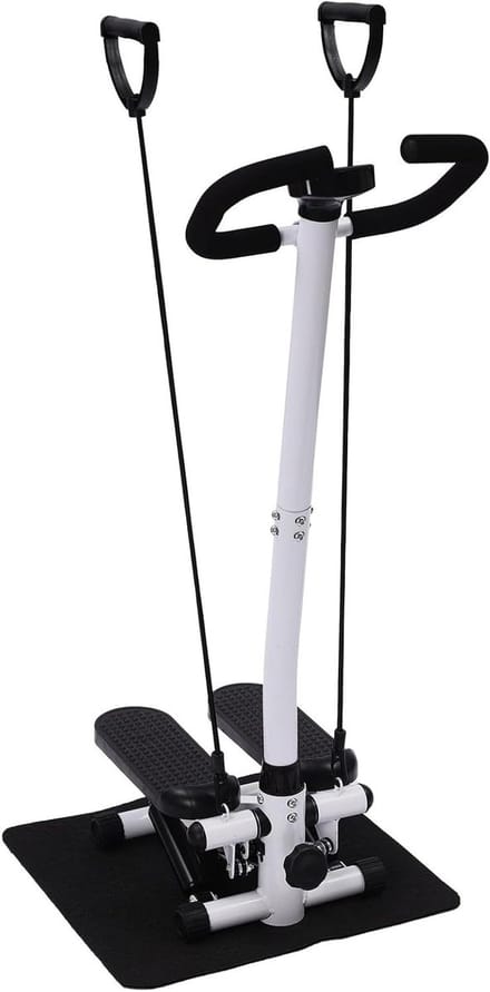 Mini Stepper - Hometrainer Stepper - Cardio Training - Hydraulisch Aandrijfsysteem - 150 kg Draagvermogen - Zwart