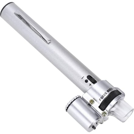 100X Pen Type Verstelbare Focus Draagbare LED Microscoop Mini Vergrootglas Vergrootgereedschap zwart