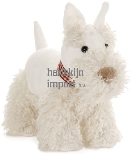 Egmont Toys knuffel hond Lola pluche wit 21x10x18 cm speelgoed.