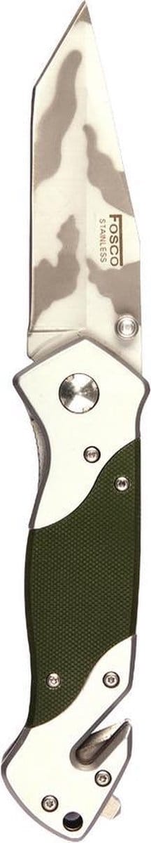 Fosco Outdoor Zakmes + clip H254G10 groen