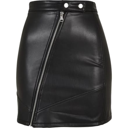 Urban Classics - Synthetic Leather Biker Korte rok - S - Zwart