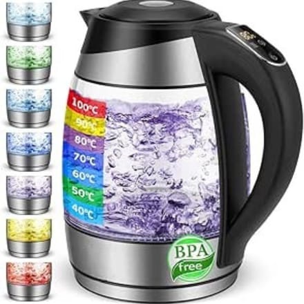 Core® Waterkoker glas - Waterkoker - Zwart- 22cm x 19cm x 25xm