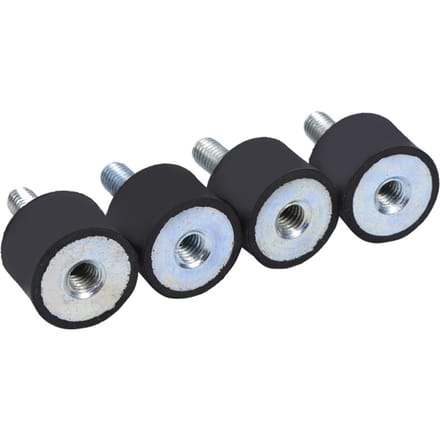 4x Rubberen Bevestigingen Schokdemper Anti-vibratie Silentblocks Bobbins M6 wit