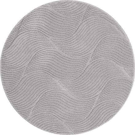 Rond zacht vloerkleed - Fuzz Whirl grijs 80