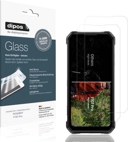 dipos – 2x Pantserfolie geschikt voor FOSSiBOT F107 Pro | 9H Screenprotector