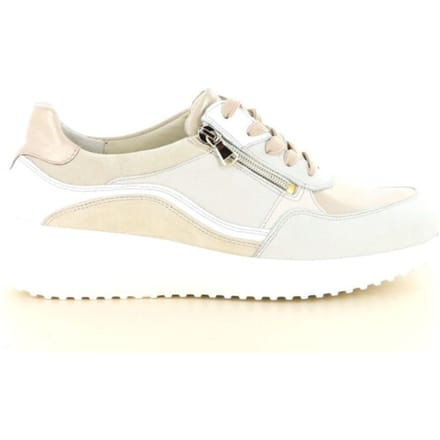 Waldläufer Janka Sneakers - Leer - Dames - Beige - Maat 42
