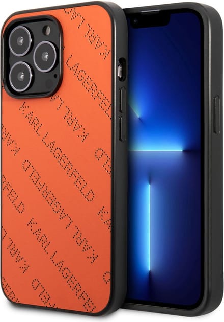 Karl Lagerfeld Perforated Allover Back Case - Apple iPhone 13 Pro Max (6.7") - Oranje