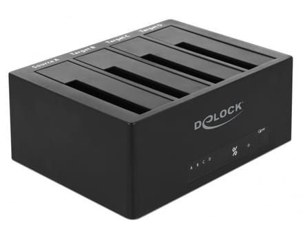 Delock SuperSpeed USB 5 Gbps Docking Station for 4 x SATA HDD / SSD with Clone Function