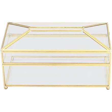 Boîte de Rangement Décorative en Verre pour Serviettes de Table Boîte à Mouchoirs en Verre Transparent Exquise et Tendance pour la Maison beige