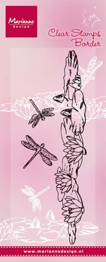Marianne Design Stempel Tinys border waterlelies TC0851 7.5x18.5cm