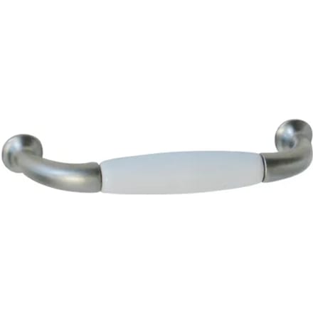 Bertomani Meubelgreep - Porselein Wit En Zamak - 96mm - 2 Stuks