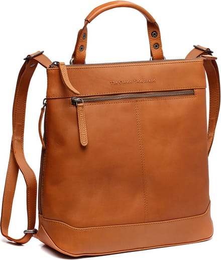 Chesterfield Harare Waxed Pull Up Rugzak - Cognac