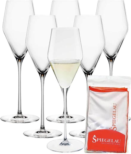 Champagnergläser + Poliertuch Definition 250 ml Set van 6