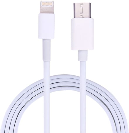 1m USB-C / Type-C naar 8-pins Data Sync-oplaadkabel Geschikt voor: iPhone XR / iPhone XS MAX / iPhone X & XS / iPhone 8 & 8 Plus / iPhone 7 & 7 Plus / iPhone 6 & 6s & 6 Plus & 6s Plus / iPad