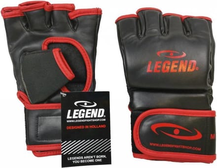 Bokszak / MMA Handschoenen Heren/Dames Zwart-Rood PU M