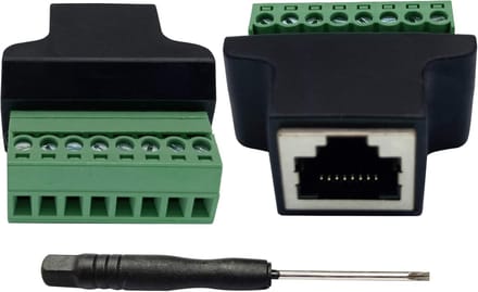 RJ45 Adapter - Netwerk Connector - Data Verbinding - Schroefdraad Bevestiging - 2 Stuks - Zwart