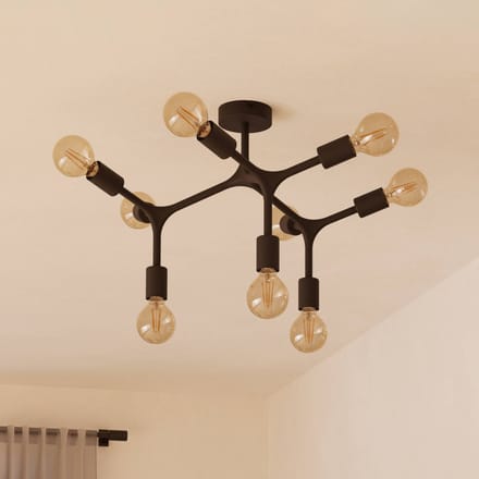 EGLO Bocadella 1 Plafondlamp - E27 - Ø 64 cm - Zwart