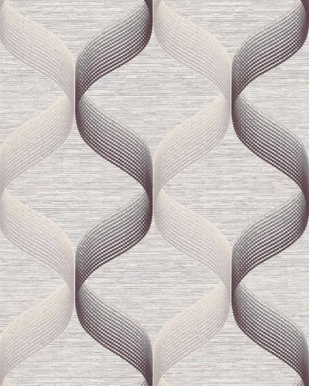 Retro behang EDEM 1034-14 vinylbehang gestructureerd met grafisch patroon glinsterend crème beige bruin 5,33 m2