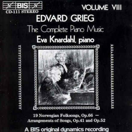 Eva Knardahl - Grieg: 19 Norske Folkeviser, Op. 66 | 6 Son (CD)