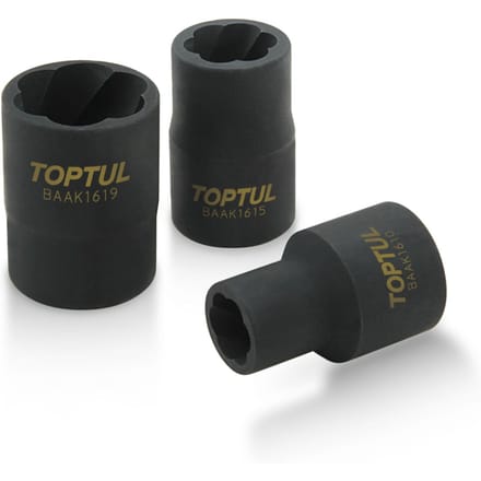Slagmoerdop TOPTUL 1/2 inch 10 mm voor beschadigde schroeven/moeren