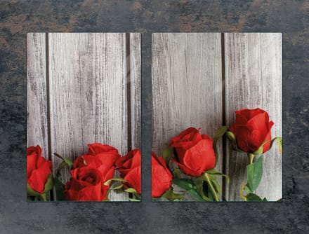 TMK ArtDeko - Snijplank - Glas - 75x52 cm - Róże